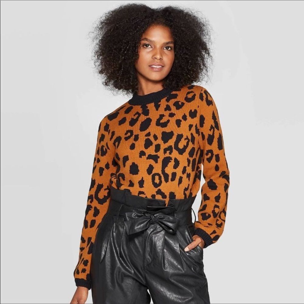 Who What Wear Sweater Animal Print